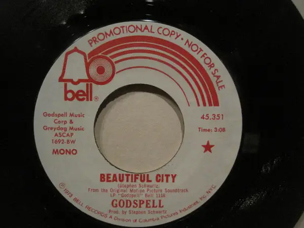 'GODSPELL' COMPANY - Beautiful City - 7inch x 1