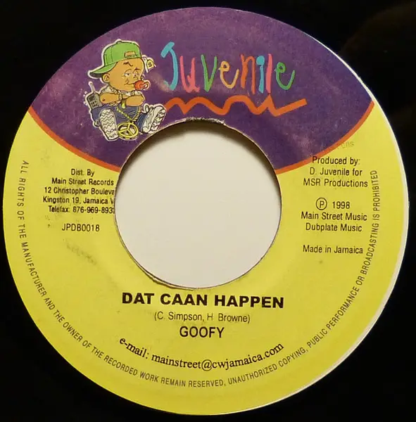 GOOFY - Dat Caan Happen - Disque 45T x 1
