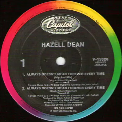 hazell dean always doesn't mean forever every time