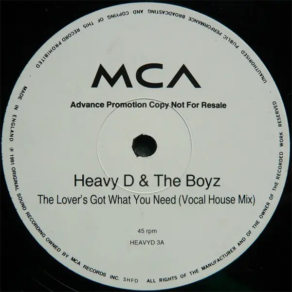 HEAVY D & THE BOYZ, HEAVY D. & THE BOYZ - The Lover's Got What U Need - Disque Maxi x 1