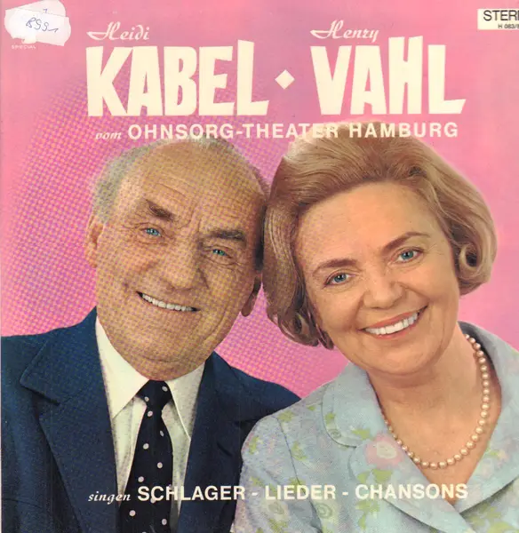 HEIDI KABEL ? HENRY VAHL - Singen Schlager - Lieder - Chansons - Disque 33T
