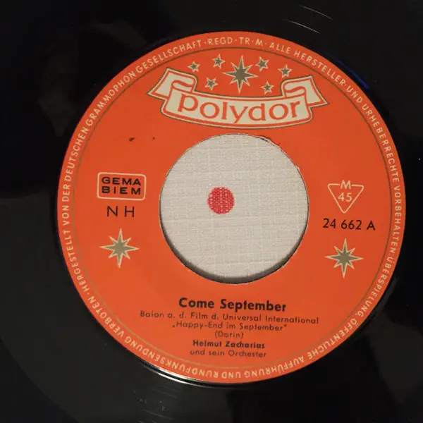 HELMUT ZACHARIAS AND HIS ORCHESTRA - Come September - 7inch x 1