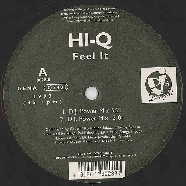HI-Q - Feel It - 12 inch x 1