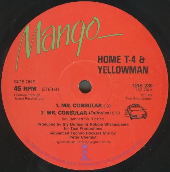 HOME T & YELLOWMAN - Mr. Consular - Disque Maxi x 1
