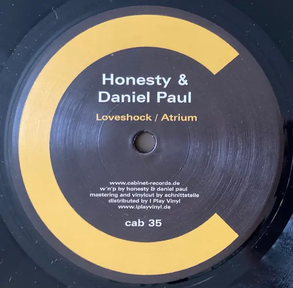 HONESTY & DANIEL PAUL - Loveshock / Atrium - Disque Maxi x 1