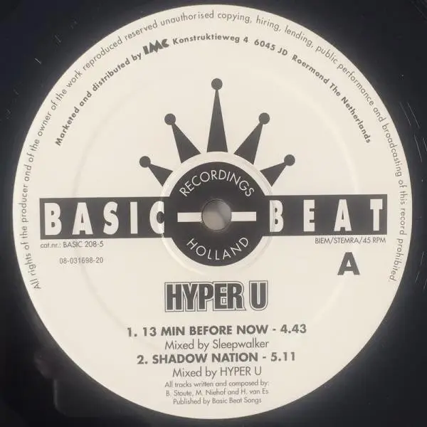 HYPER-U - 13 Min Before Now - 12 inch x 1