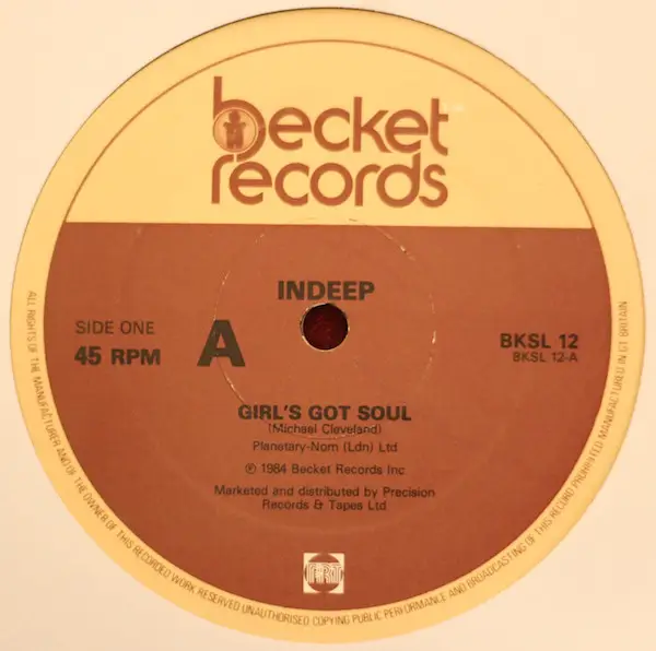 INDEEP - Girl's Got Soul / The Night The Boy Learned How To Dance - Disque Maxi x 1