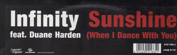 INFINITY - Sunshine (When I Dance With You) - 12 inch x 2