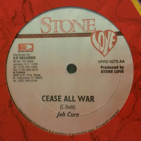 JAH CURE / 14K - Cease All War / In A Every Gang (STILL SEALED) - Disque Maxi x 1