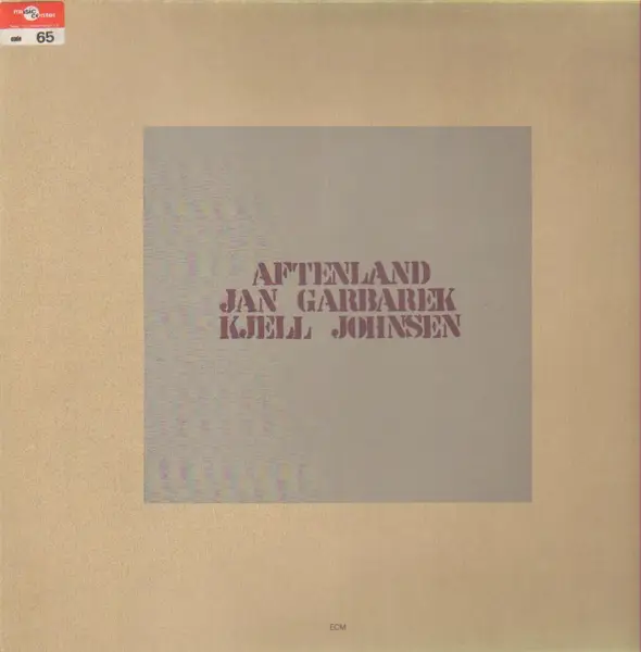 JAN GARBAREK KJELL JOHNSEN - Aftenland - Disque 33T
