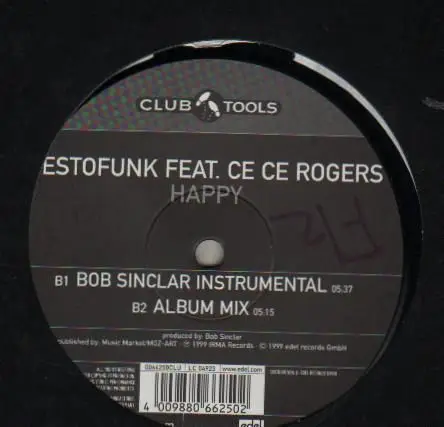 JESTOFUNK FEAT. CE CE ROGERS - Happy - Disque Maxi x 1