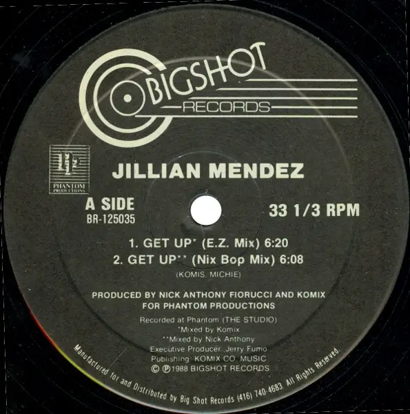 JILLIAN MENDEZ - Get Up - 12 inch x 1