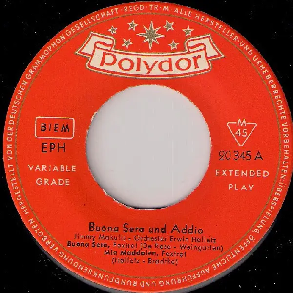 JIMMY MAKULIS / LOLITA - Buona Sera Und Addio - 7inch x 1