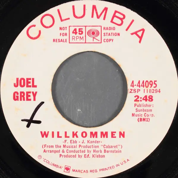 JOEL GREY - Willkommen - 7inch x 1