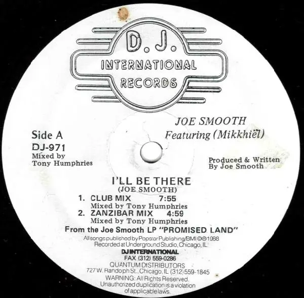 JOE SMOOTH, MIKE BENSON - I'll Be There - 12 inch x 1