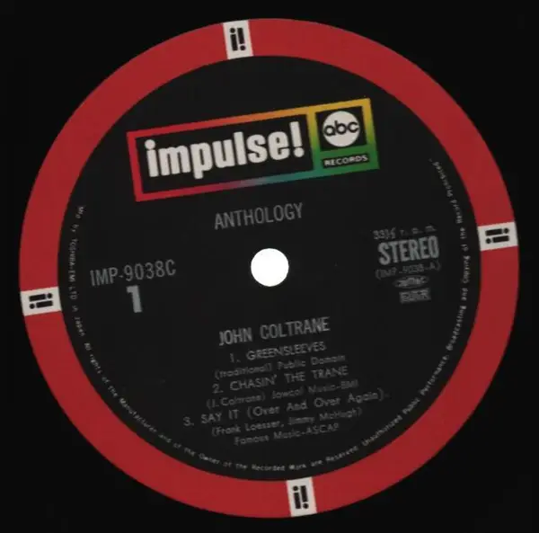 JOHN COLTRANE - Anthology (DISC 2 ONLY) - Disque Maxi x 1