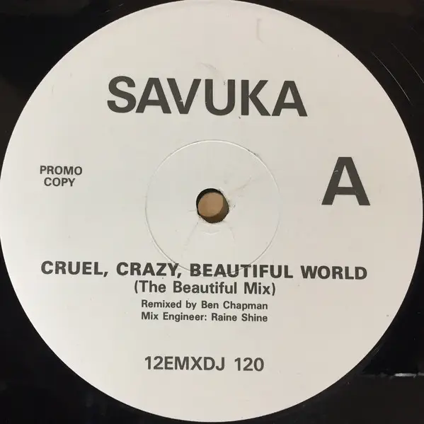 JOHNNY CLEGG & SAVUKA - Cruel, Crazy, Beautiful World (PROMO) - Disque Maxi x 1