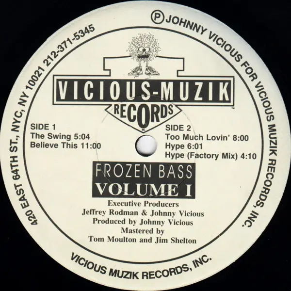 JOHNNY VICIOUS - Frozen Bass Volume 1 - 12 inch x 1