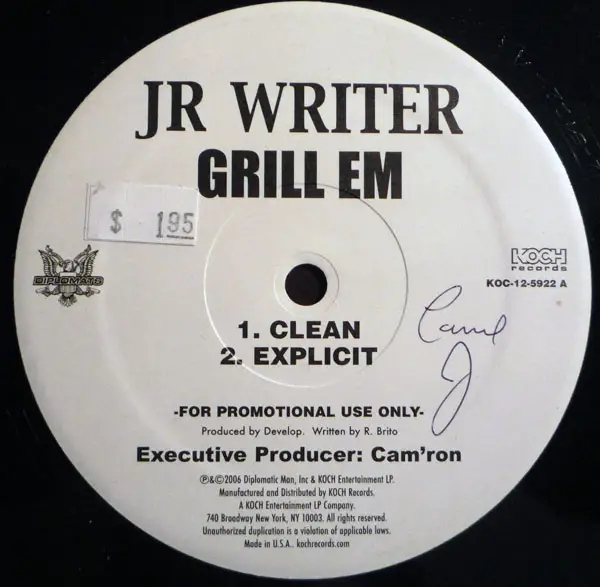J.R. WRITER - Grill Em - Disque Maxi 45T