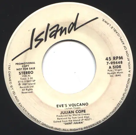 JULIAN COPE - Eve's Volcano - Disque 45T x 1