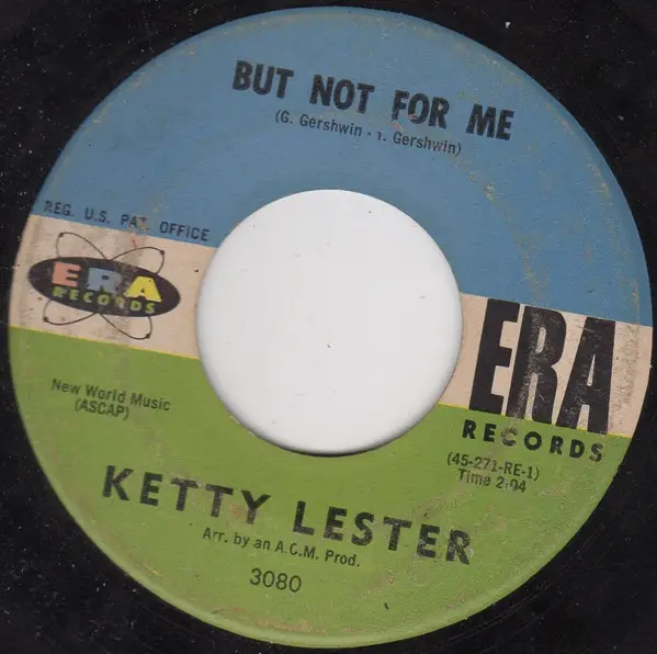 KETTY LESTER - But Not For Me / Once Upon A Time - Disque 45T x 1