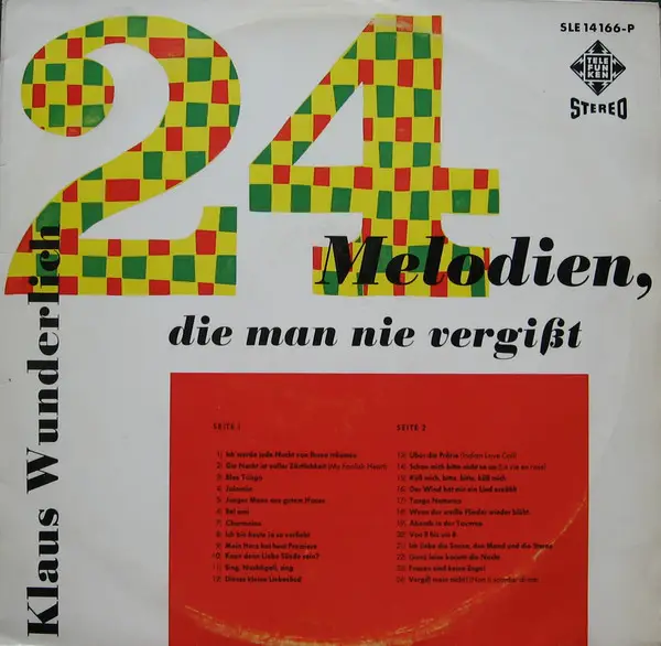 KLAUS WUNDERLICH - 24 Melodien, Die Man Nie Vergißt - Disque 33T