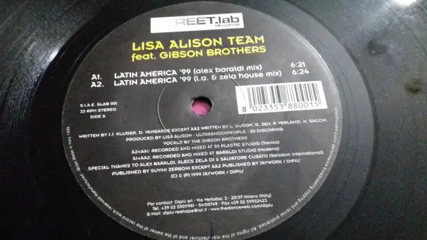 L.A. TEAM FEAT. GIBSON BROTHERS - Latin America '99 - Disque Maxi x 1