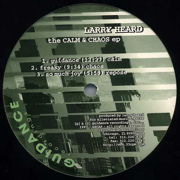LARRY HEARD - The Calm & Chaos EP - Disque Maxi x 1