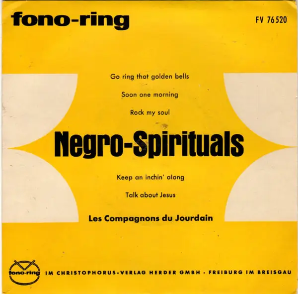 LES COMPAGNONS DU JOURDAIN - Negro-Spirituals (EP, MONO) - 7inch x 1