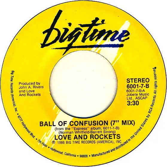 LOVE AND ROCKETS - Ball Of Confusion - 7inch x 1