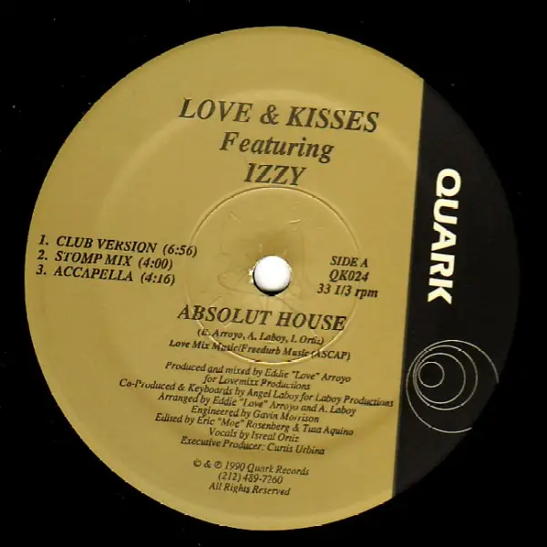 LOVE & KISSES, ISRAEL ORTIZ - Absolut House - 12 inch x 1