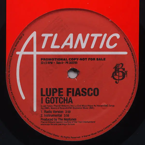LUPE FIASCO - I Gotcha - Disque Maxi x 1