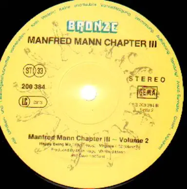 Manfred Mann Chapter Three Chapter Three - Volume Two