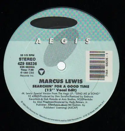 MARCUS LEWIS - Searchin' For A Good Time - 12 inch x 1