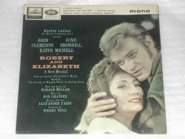 MARTIN LANDAU (3) PRESENTS JOHN CLEMENTS (6) JUNE BRONHILL KEITH MICHELL - Highlights From ''Robert And Elizabeth'' - Disque 45T x 1