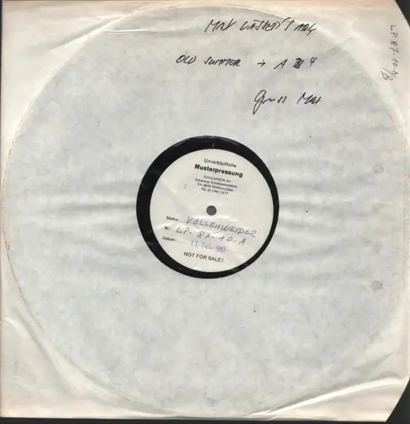 MAX LÄSSER'S ARK - Earthwalk (TEST PRESSING) - Disque 33T