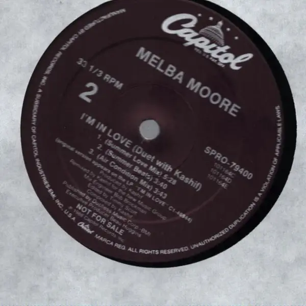 MELBA MOORE DUET WITH KASHIF - i'm In Love - Disque Maxi x 1