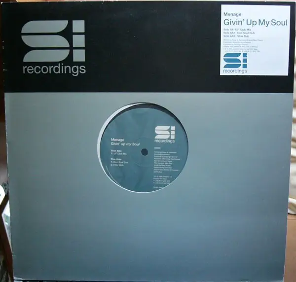 MENAGE - Givin' Up My Soul - Disque Maxi x 1