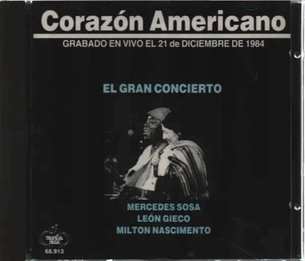 MERCEDES SOSA / LEÓN GIECO / MILTON NASCIMENTO - Corazón Americano - Disque CD