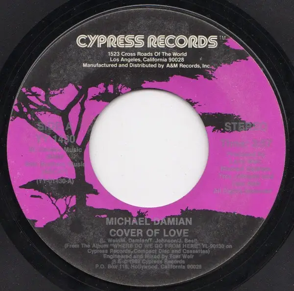 MICHAEL DAMIAN - Cover Of Love - Disque 45T x 1