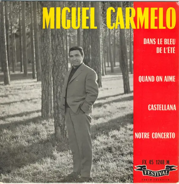 MIGUEL CARMELO - Dans Le Bleu De L'été - Disque 45T x 1