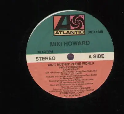 MIKI HOWARD - Ain't Nuthin' In The World - 12 inch x 1