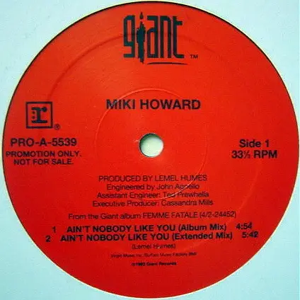 MIKI HOWARD - Ain't Nobody Like You (PROMO) - 12 inch x 1