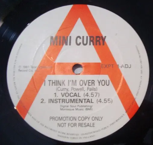 MINI CURRY / DORIAN WILLIAMS - I Think I'm Over You / Madness - 12 inch x 1