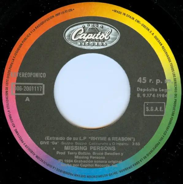 Missing Persons Give