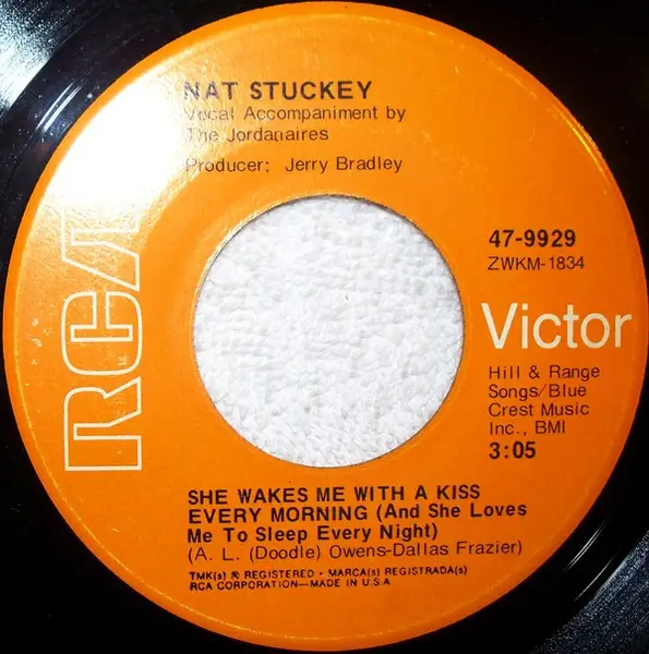 NAT STUCKEY - She Wakes Me With A Kiss Every Morning (And She Loves Me To Sleep Every Night) - 7inch x 1