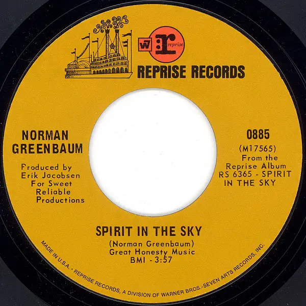 NORMAN GREENBAUM - Spirit In The Sky - Disque 45T x 1