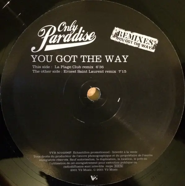 ONLY PARADISE - You Got The Way - Disque Maxi x 1
