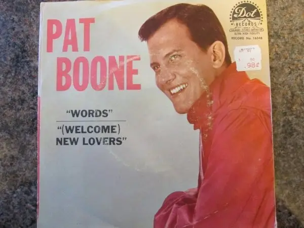 Pat Boone (Welcome) New Lovers / Words