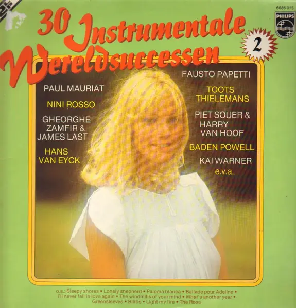 PAUL MAURIAT, BADEN POWELL & NINI ROSSO A.O. - 30 Instrumentale Wereldsuccessen 2 - Disque 33T x 2